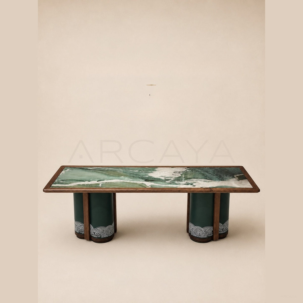 Daze Patek Jade Stone Tea Table in detail