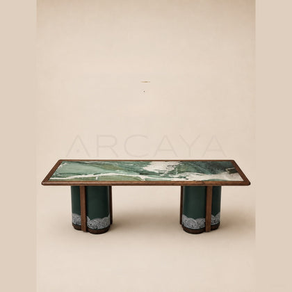 Daze Patek Jade Stone Tea Table - scene