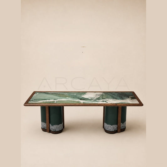 Daze Patek Jade Stone Tea Table - scene