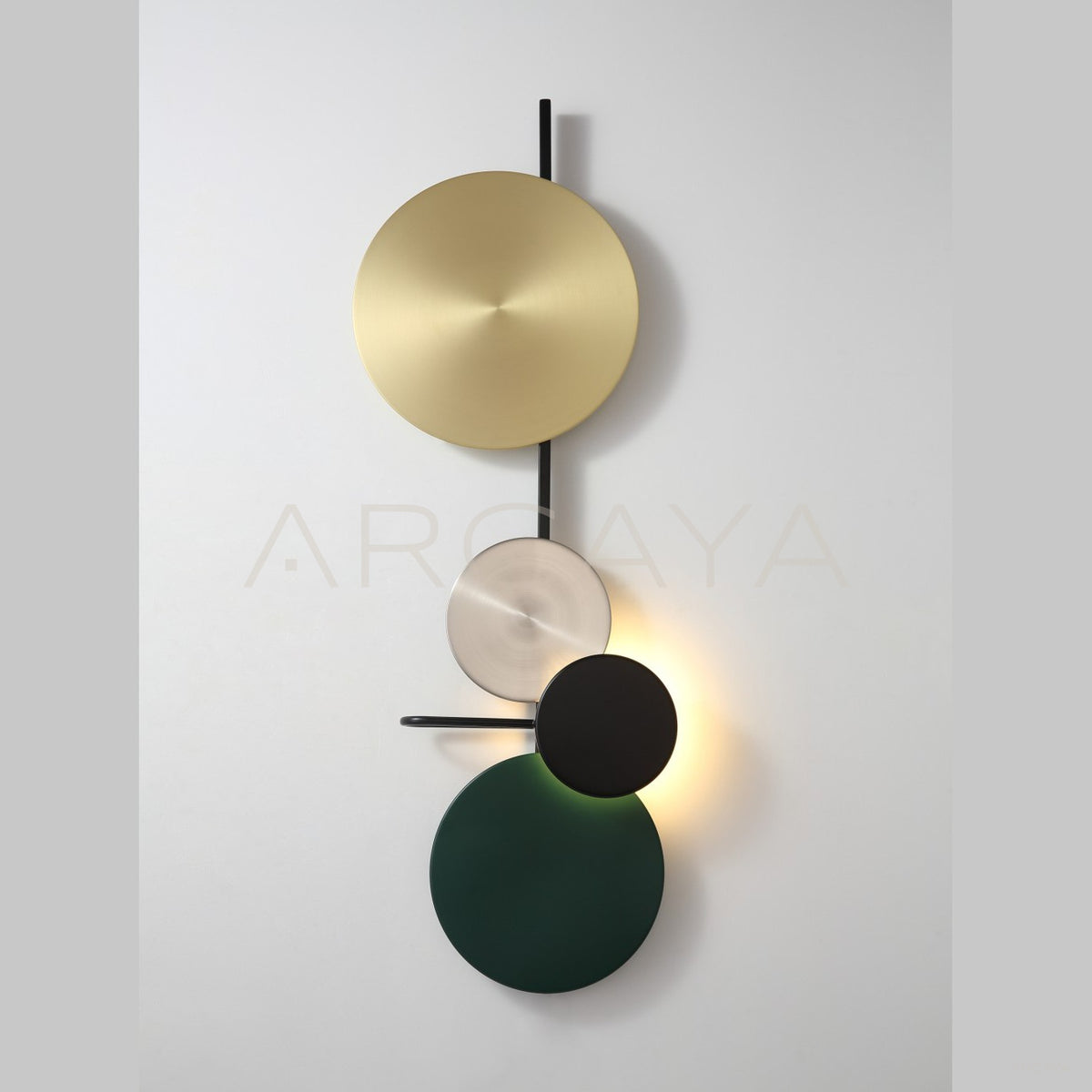 Four Color Disc Wall Light 21629 in detail