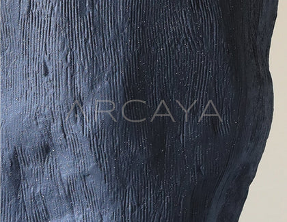 Art Textured Black Ceramic Vase - scene