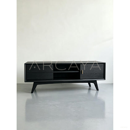 Ash Wood Tv Stand - scene
