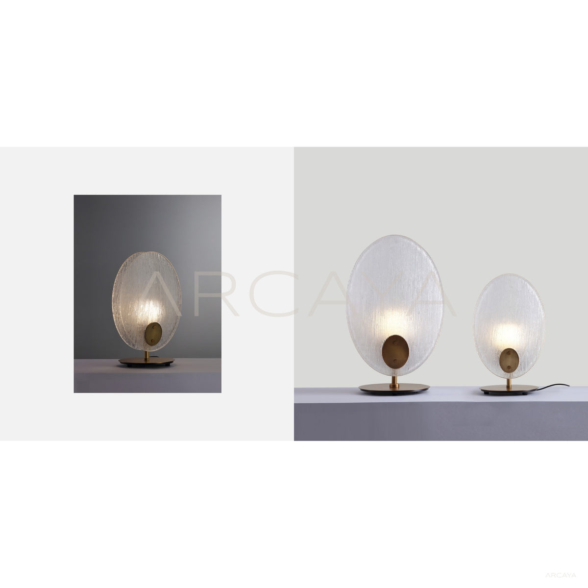 Clear Flower Leaf Table Lamp 54113 in detail