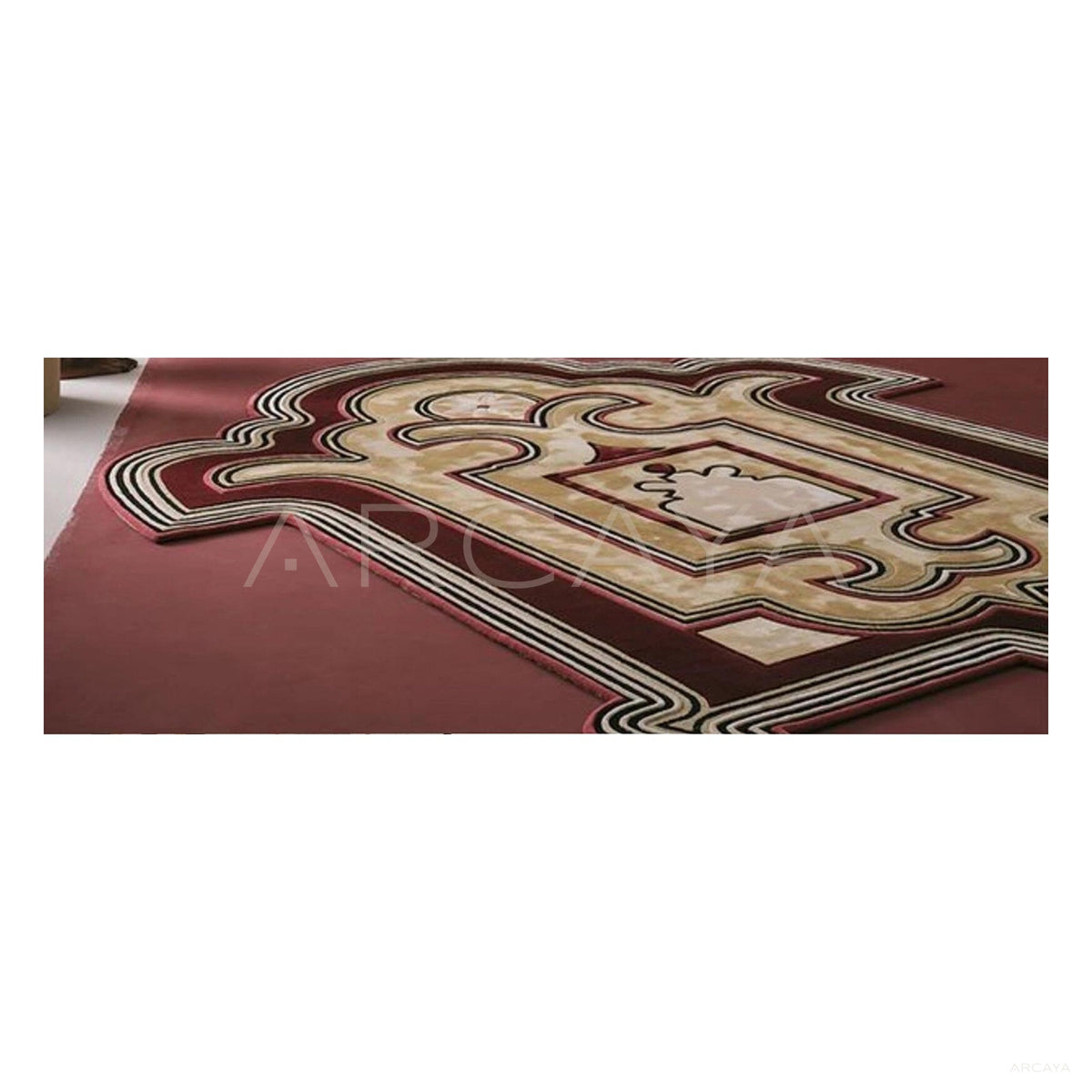 Red Beige Classic Rug Detail Dsm P049 Floor in detail