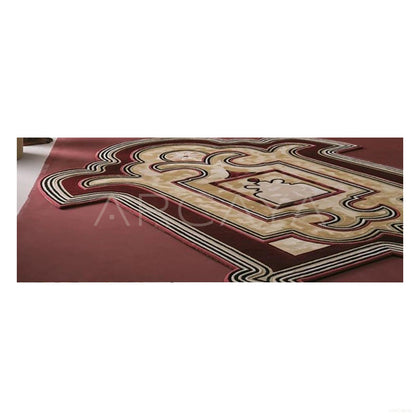 Red Beige Classic Rug Detail Dsm P049 Floor - scene