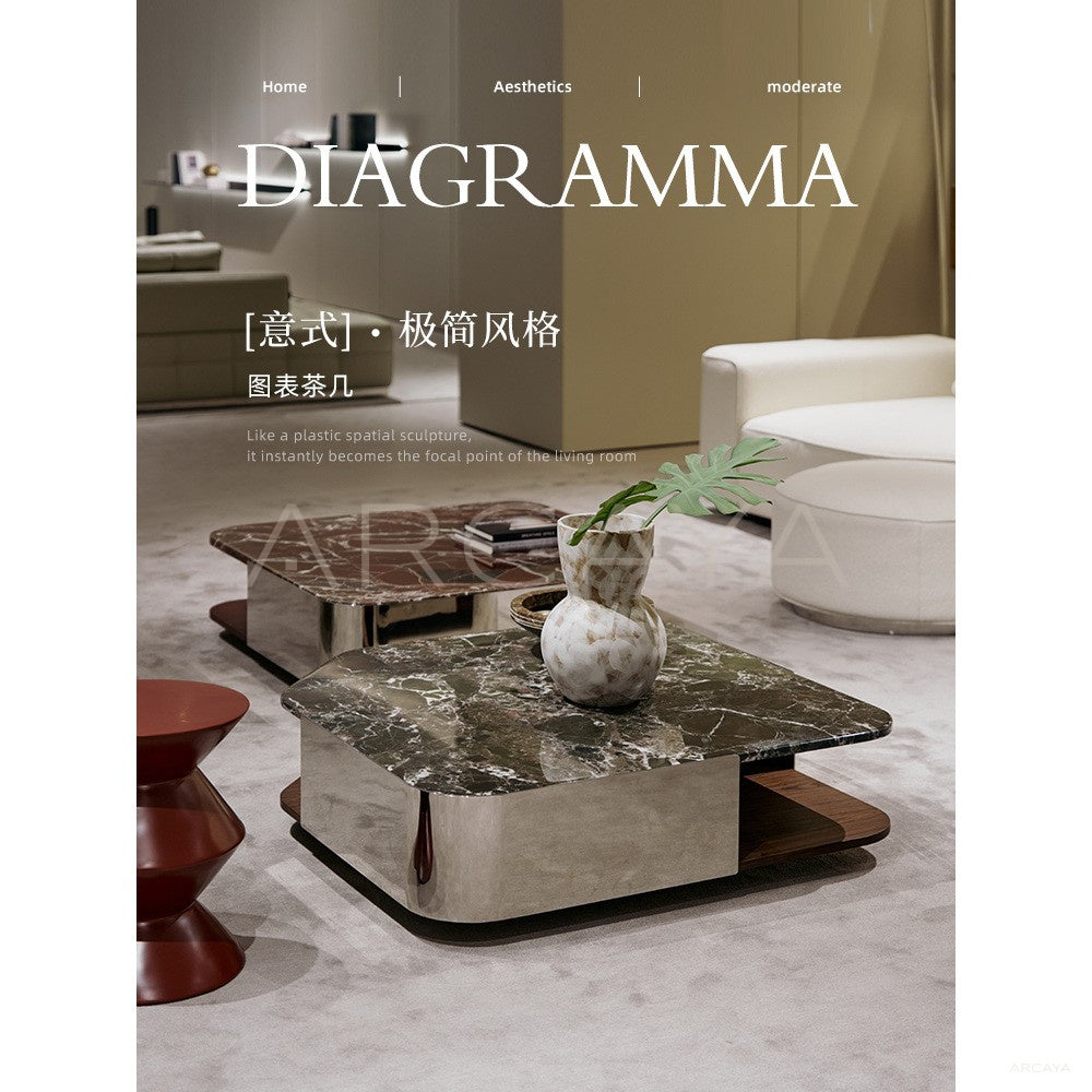 Italian Marble Coffee Table in detail
