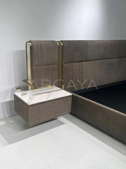 Bed With Floating Nightstands - detail