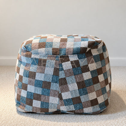 Checkerboard Pouf Stool - main