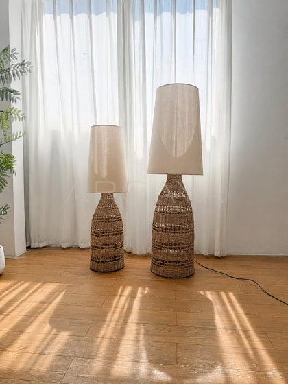 Natural Rattan Floor Lamp - scene