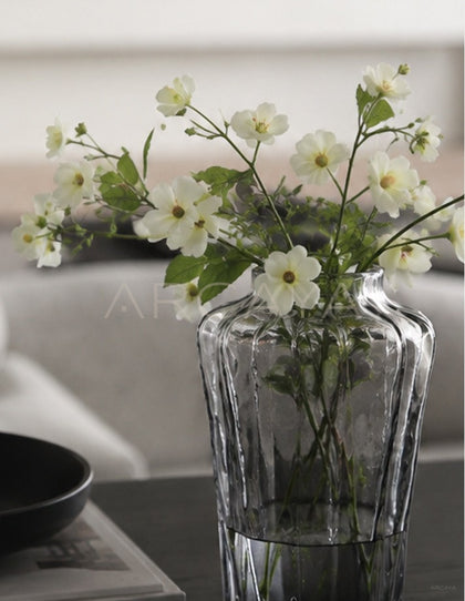 Ice Ridge Texture Glass Vase - scene