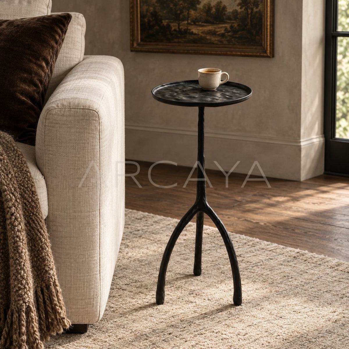 Old Money Brass Side Table Collection in detail