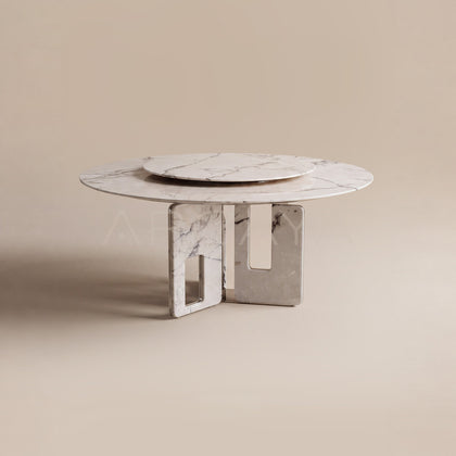 Natural Stone Openwork Base Round Table - main