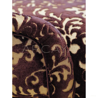 Purple Cut Velvet Classical Bench - scene