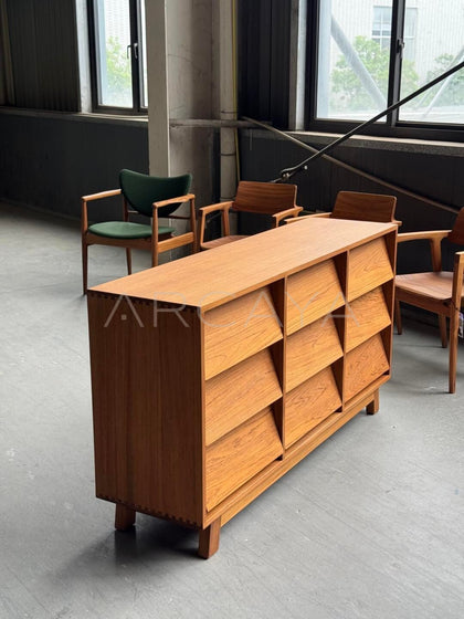 Burmese Teak Nine Drawer Chest - scene