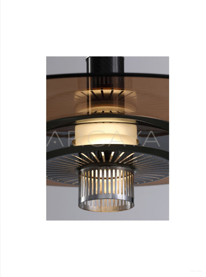 Amber Disc Pendant Light 80516 - scene