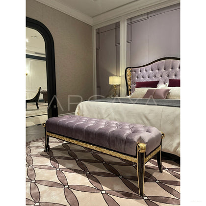 Lyla Elegant Carved Bed - scene