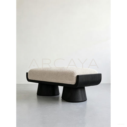 Sculptural Oak Bench - scene