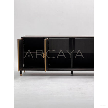New Chinese Stone Fabric Four Door Sideboard - scene