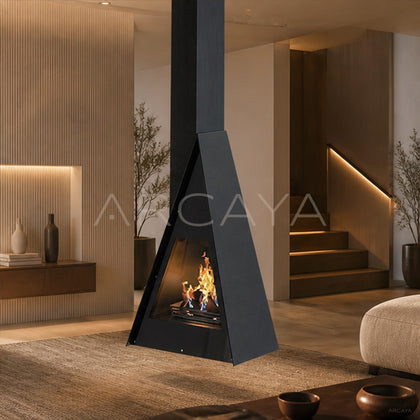 Regan Hanging Fireplace - scene