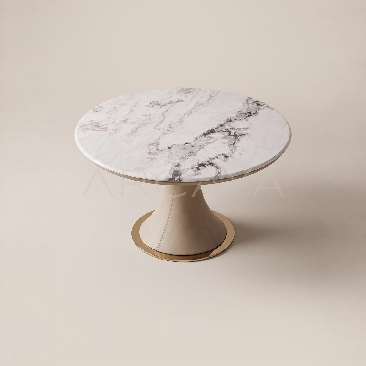 White Stone Trumpet Base Round Table - main