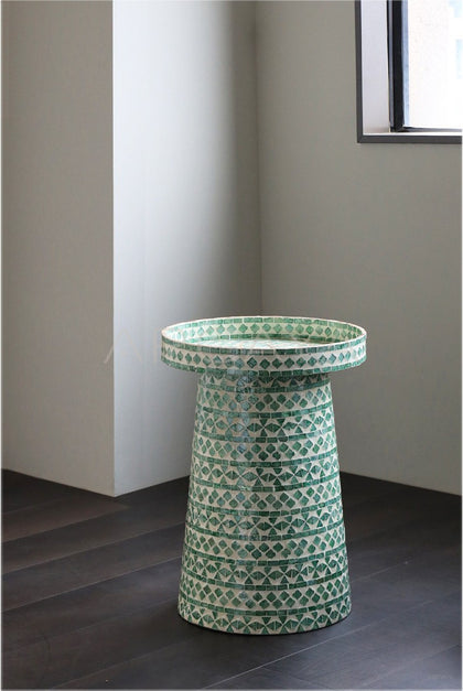 Nanyang Shell Inlay Mobile Side Table - scene