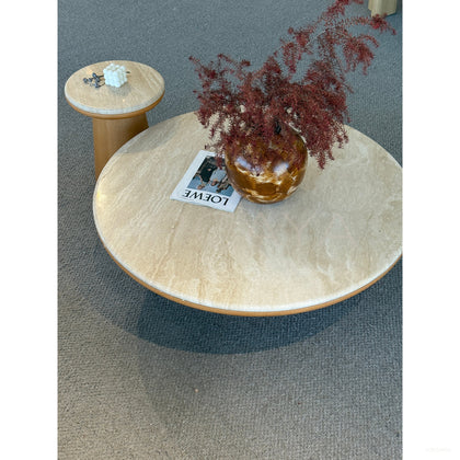 Natural Travertine Coffee Table Living Room - scene