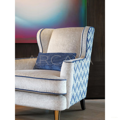 Geometric Textured Art Single Chair - scene