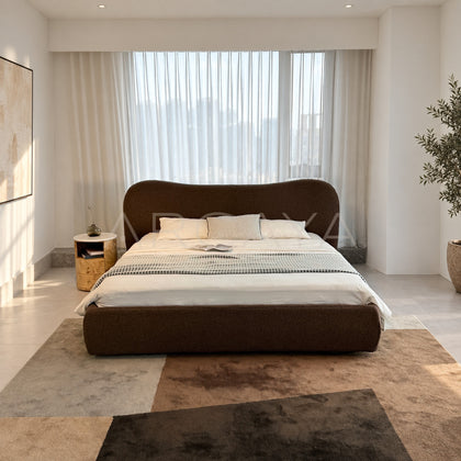 Curved Cotton Linen Bed Large - main