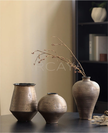 Wabi Sabi Mid Century Jar Vase Designer - scene