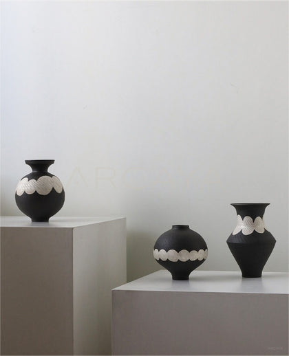 Dadan Silver Glaze Jingdezhen Designer Vase - scene