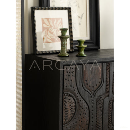 Hand Carved Door Cabinet - scene