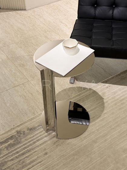 Lawrence Sofa Matching Side Table - scene