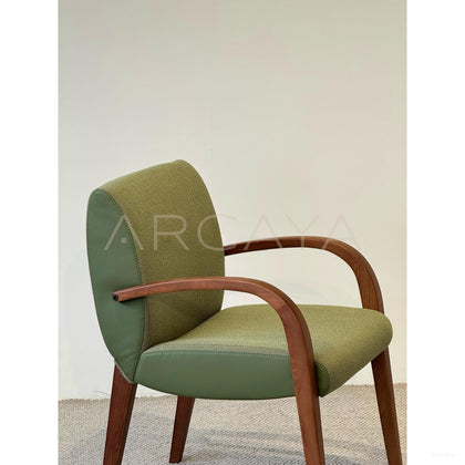 Mid Century Green Armchair - scene