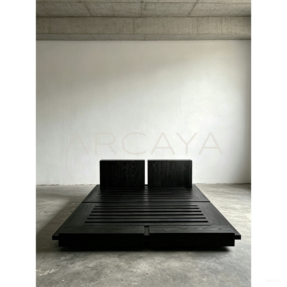 Somnus Minimalist Solid Wood Bed in detail