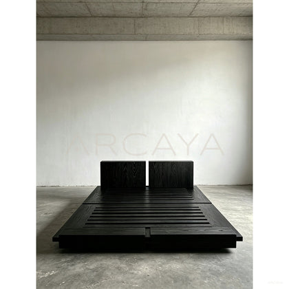 Somnus Minimalist Solid Wood Bed - scene