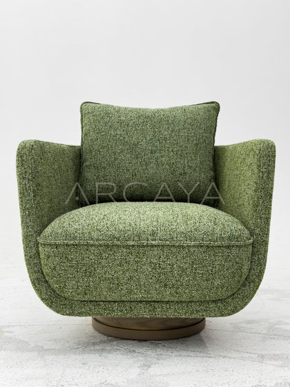 Matcha Green Swivel Lounge Chair - scene