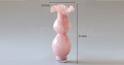 French Mid Century Glass Vase - scene