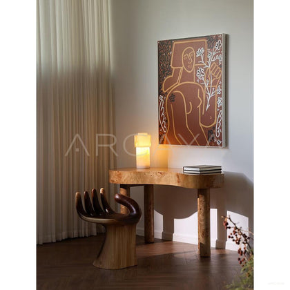 Burl Veneer Side Table - scene