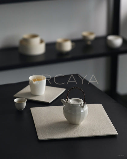 Sunxun Collab Stoneware Tea Tray - scene