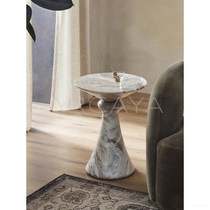 Sculptural Marble Side Table - scene