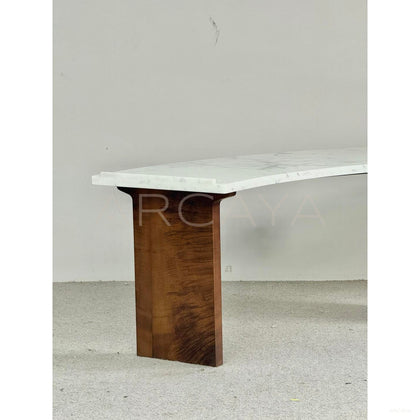 Custom Wabi Sabi Fan Shaped Desk - scene