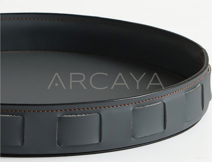 Handwoven Leather Aroma Storage Tray - scene