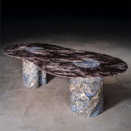 Aston Lan Stone Irregular Long Table - scene