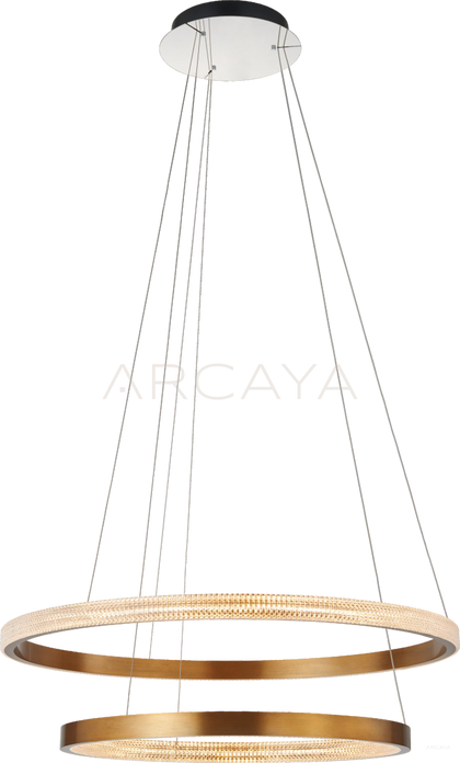 Gold Halo Double Ring Pendant Light 60168 - scene