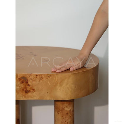 Burl Veneer Side Table - scene