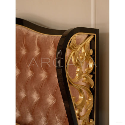 Lyla Elegant Carved Bed - scene