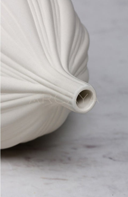 New Chinese Bisque Large White Vase - scene