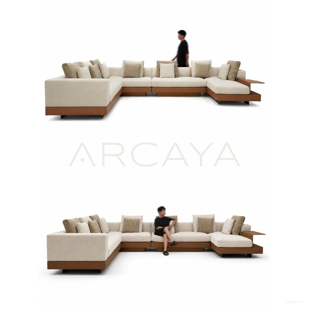 Connelly Modular Sofa Leather Base in detail