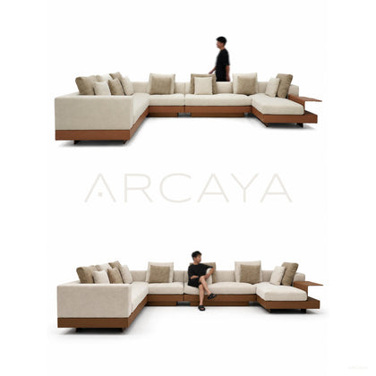 Connelly Modular Sofa Leather Base - scene