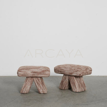Bulbsquare Cotton Linen Vanity Stool - main